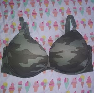 PINK 36D Super Push Up Bra Camo